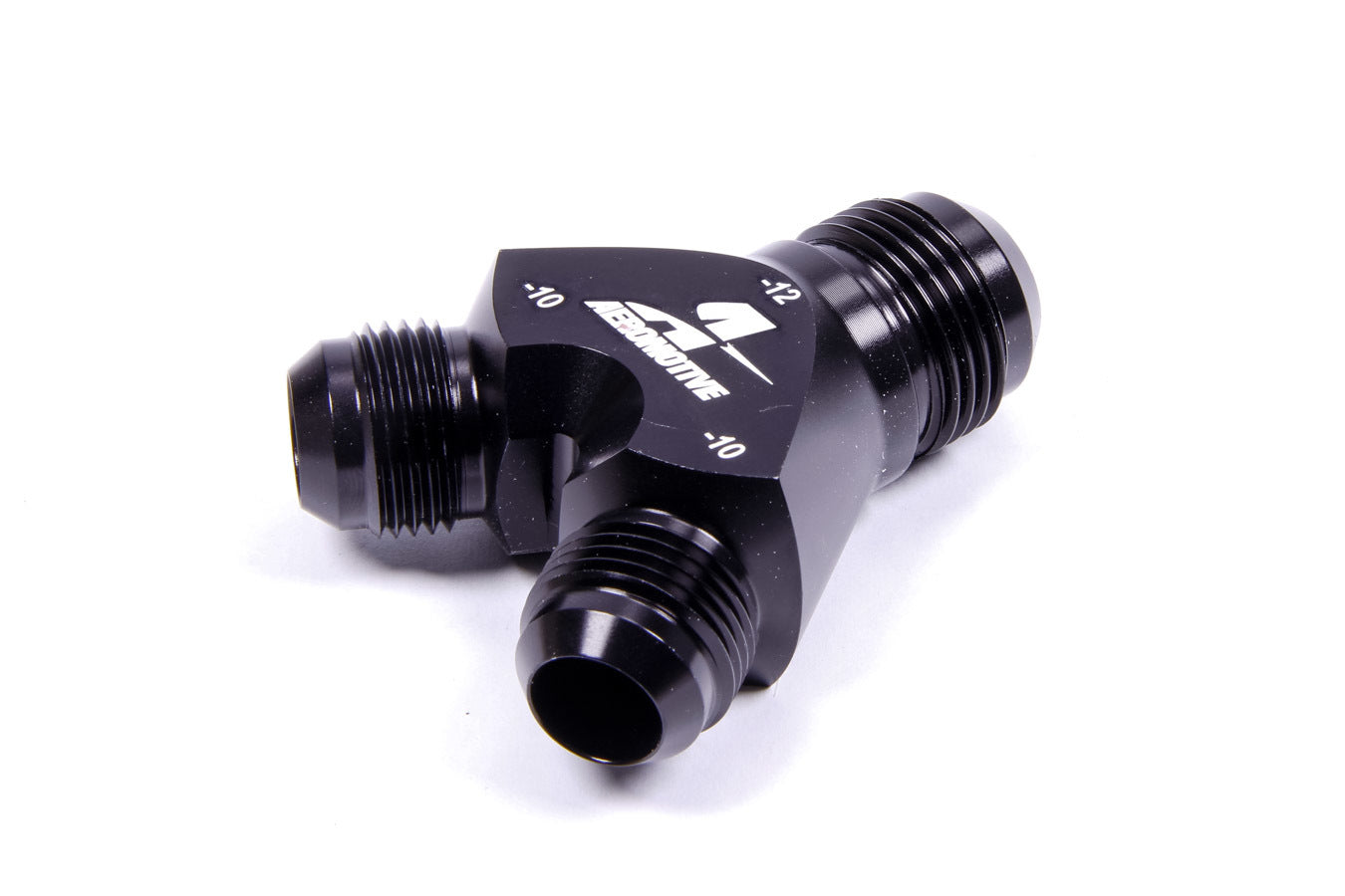 Aeromotive Fuel System AN-NPT Fittings and Components Y-Block Fitting - 12an to 2 x -10an 15678