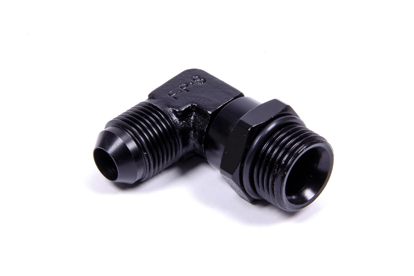 Aeromotive Fuel System AN-NPT Fittings and Components 8an Male to 10an ORB 90 Degree Fitting 15690