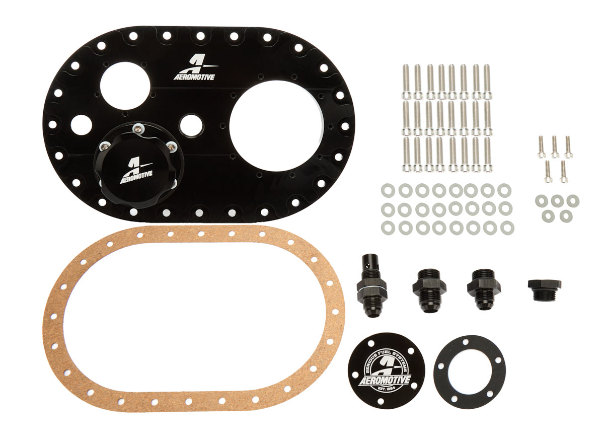 Aeromotive Fuel System Fuel Cell/Tank Filler Necks Fuel Cell Plate Assembly Billet Alm. 6 x 10 18056