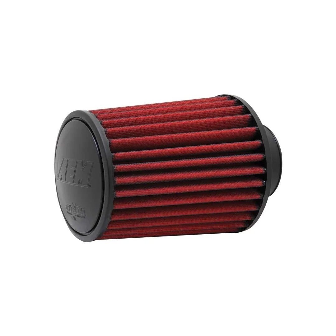 AEM Induction DryFlow Air Filter AEM-21-2027DK, Clamp-On Conical Synthetic Red