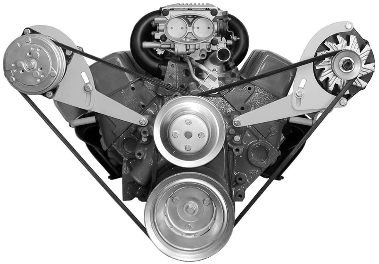 Alan Grove Components 223L Alternator Bracket Driver Side High Mount Long Water Pump Small Block Chevy