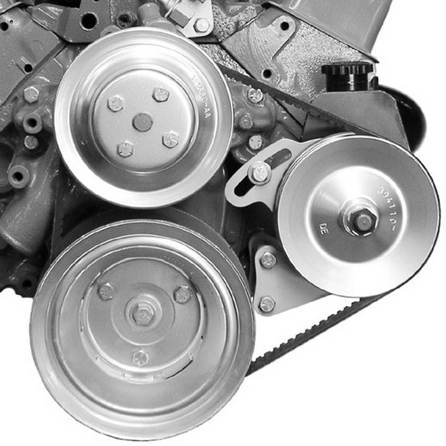 Alan Grove Components 402L Power Steering Pump Bracket Driver Side Long Water Pump Small Block Chevy