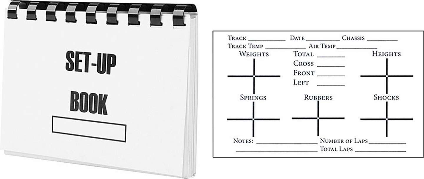 Allstar Performance ALL043 Circle Track Chassis Setup Chart, 50-Sheet Pad