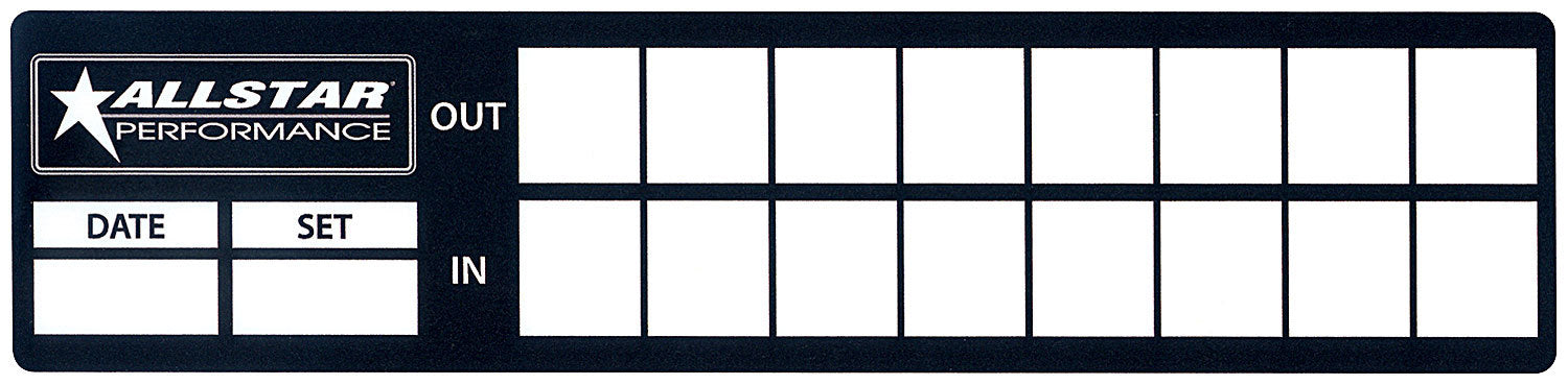 Allstar Performance ALL047 Tire Log Decals, Set of 8