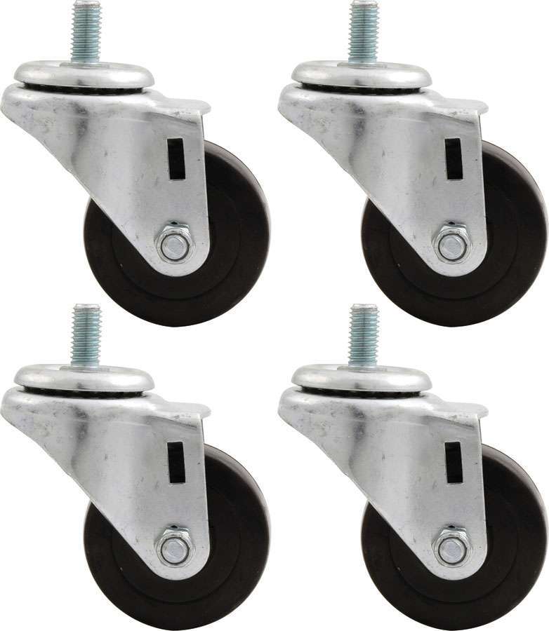Allstar Performance ALL10164 Heavy-Duty Engine Cradle Caster Wheel Kit, 3-Inch Wheels, 1/2-Inch Studs, Set of 4