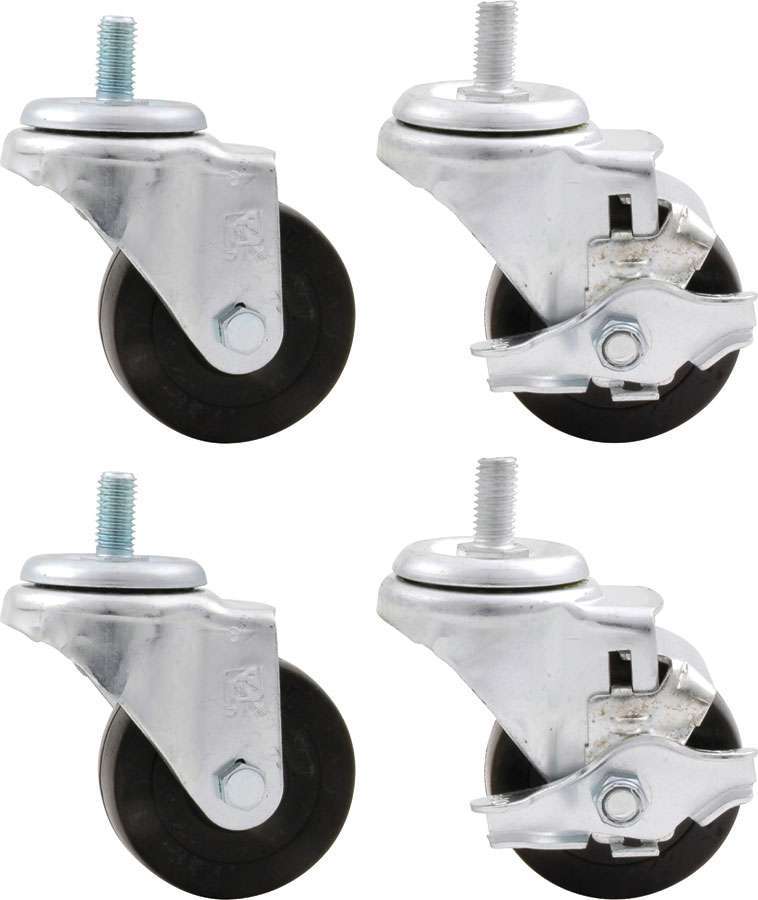 Allstar Performance ALL10165 Heavy-Duty Engine Cradle Caster Wheel Kit, 3-Inch Locking Wheels