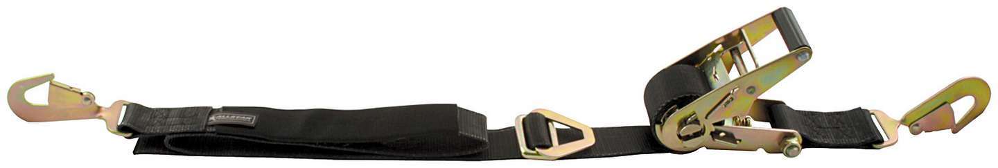 ALLSTAR PERFORMANCE ALL10196 Ratchet Tie Down Strap with Built-In Axle Strap, 2-Inch x 8-Foot, 1,660 lb Capacity