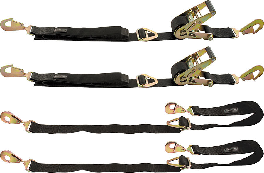 ALLSTAR PERFORMANCE ALL10209 Race Car Tie Down Kit with Ratchet Straps and Axle Straps