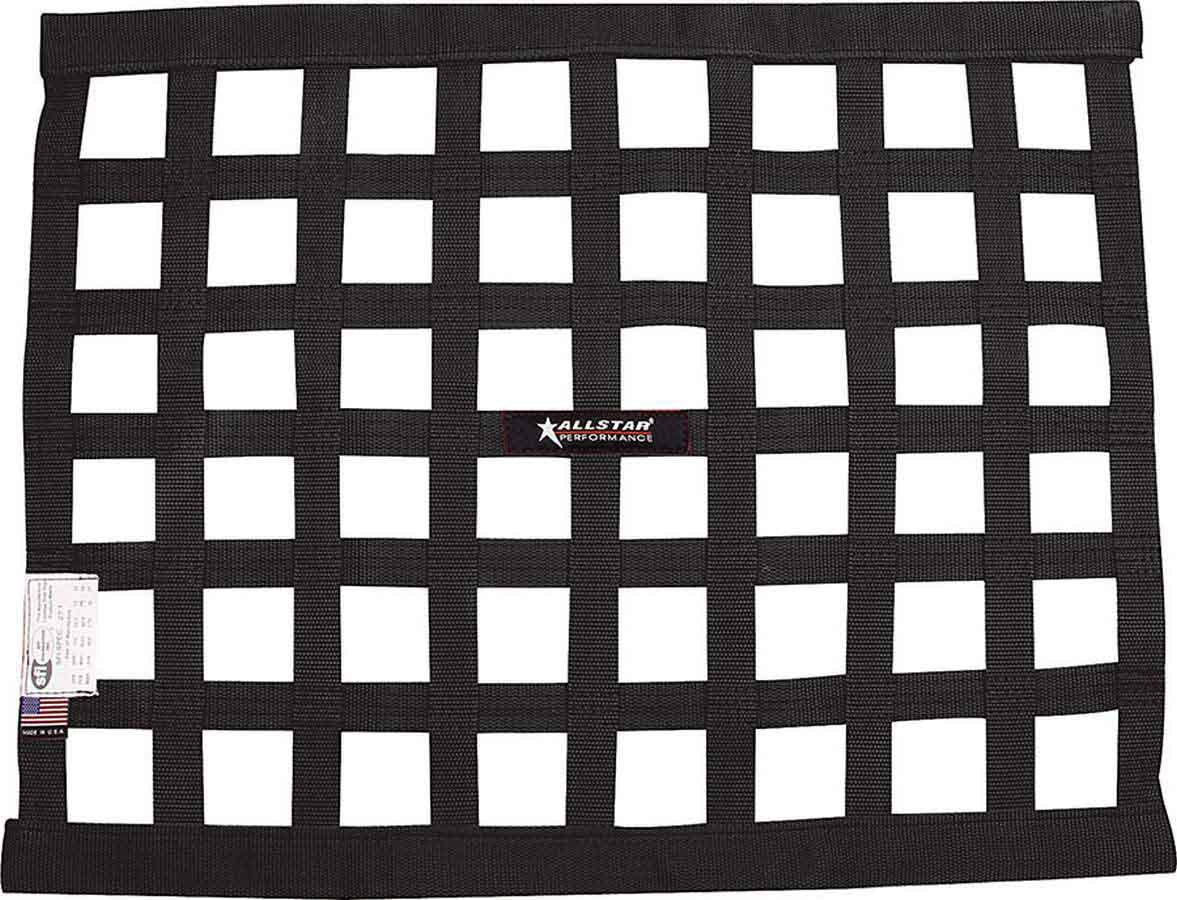 ALLSTAR PERFORMANCE ALL10285 Window Net, Border Style, SFI 27.1, 1-Inch Webbing, 18 x 24-Inch Rectangle, Black