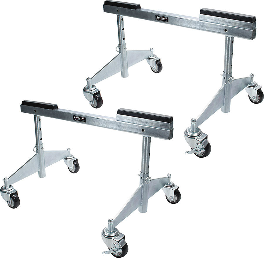 Allstar Performance ALL10625 Adjustable Chassis Dollies, 30-Inch Wide, 2,000-Pound Capacity, Pair