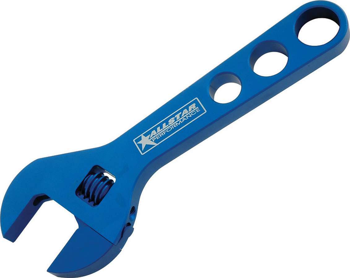 Allstar Performance ALL11153 Adjustable AN Wrench, Single-End, 0–20 AN, Blue Anodized Aluminum