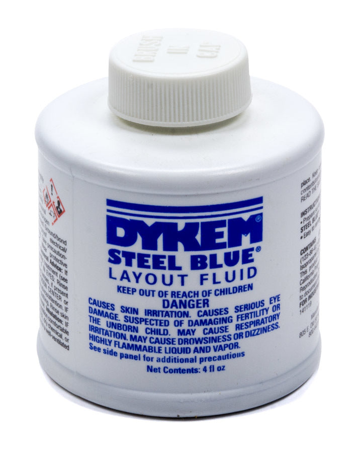 Allstar Performance ALL12070 Dykem Steel Blue Layout Fluid, 4 oz Brush-Top Can