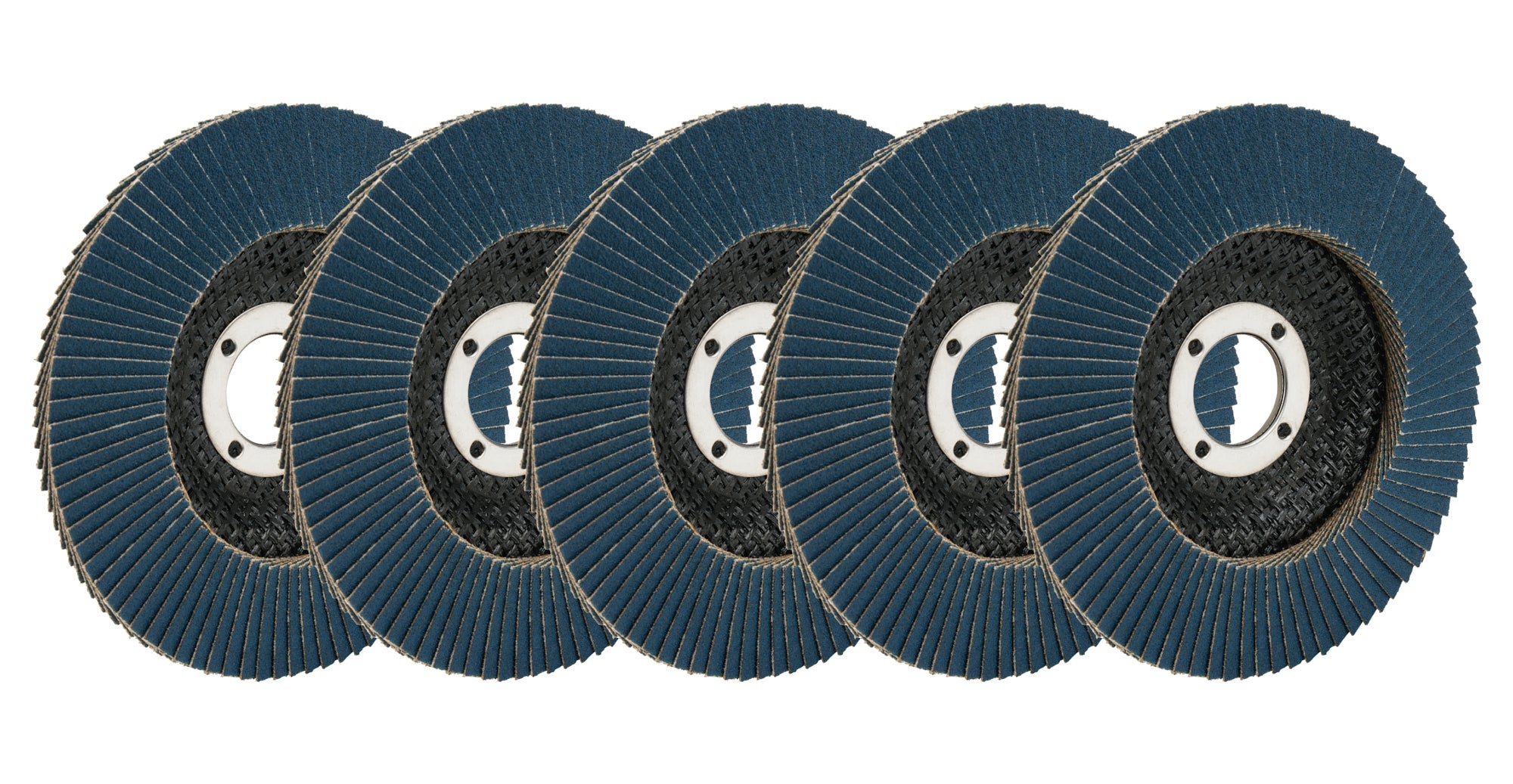 Allstar Performance ALL12122-5 4-1/2 in 80-Grit Zirconia Flap Sanding Discs with 7/8 in Arbor, Set of 5