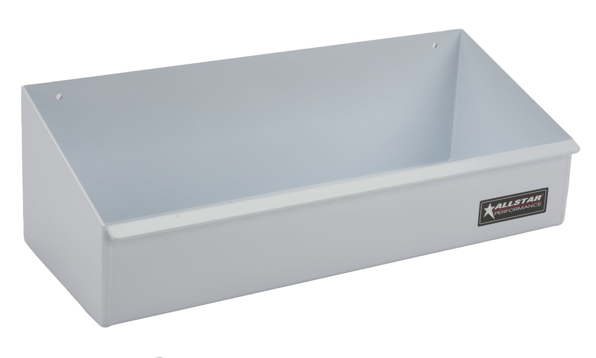 Allstar Performance ALL12266 Oil Bottle Holder Tray, 16-Inch, 6-Inch Deep, White Aluminum
