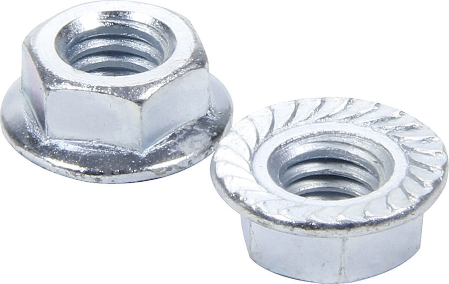 Allstar Performance ALL16041-10 Serrated Flange Locking Nuts, 5/16-18 Thread, Hex Head, Set of 10