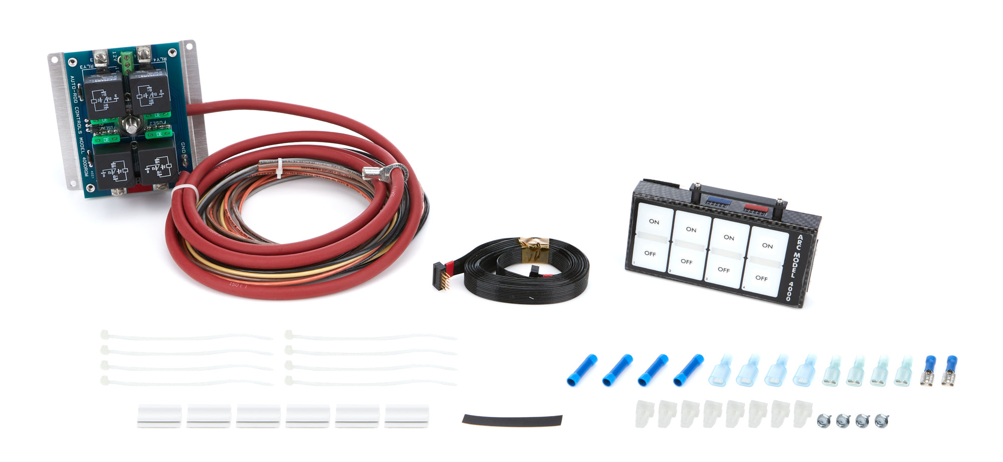 Auto Rod Controls 4003D 4-Switch In-Dash Control Module with Carbon Fiber Finish