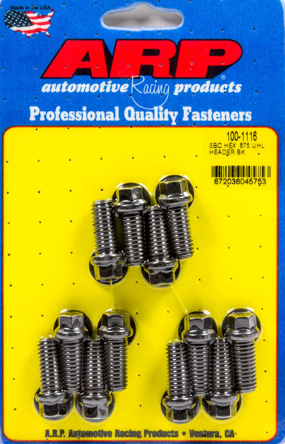 Auto Racing Products Exhaust Header Header Bolt Kit - 6pt. 3/8 x .875 UHL (12) 100-1116