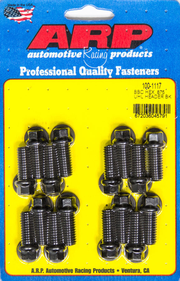 Auto Racing Products Exhaust Header Header Bolt Kit - 6pt. 3/8 x .875 UHL (16) 100-1117