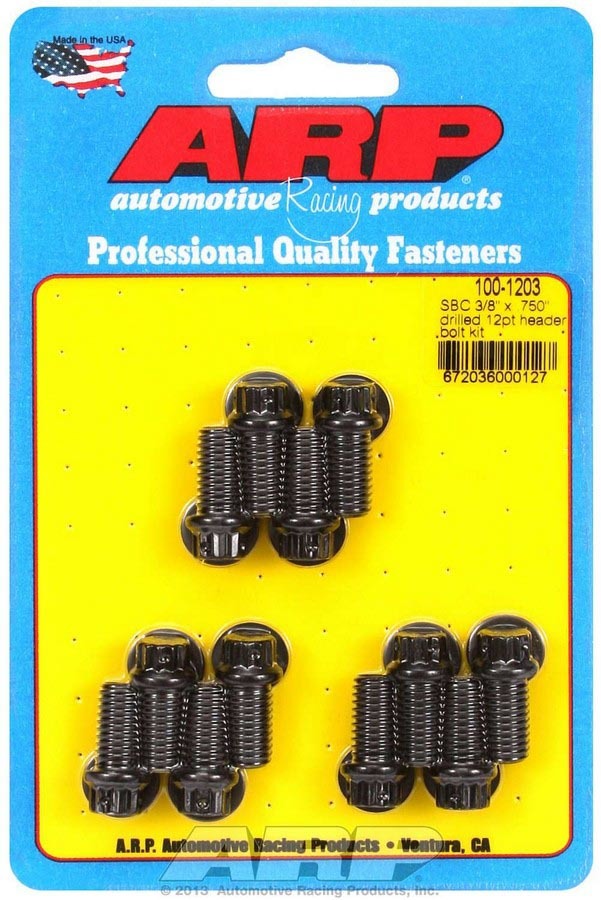 Auto Racing Products Exhaust Header Header Bolt Kit - 12pt. 3/8 x .750 UHL (12) 100-1203