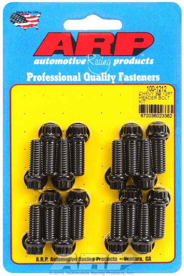 Auto Racing Products Exhaust Header Header Bolt Kit 12pt BBC 100-1212