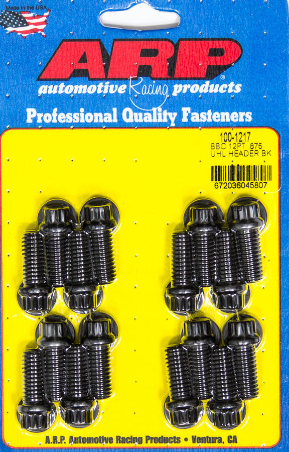 Auto Racing Products Exhaust Header Header Bolt Kit - 12pt. 3/8 x .850 UHL (16) 100-1217