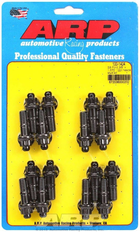 Auto Racing Products Exhaust Header Header Stud Kit - 12pt. 3/8 x 1.670 OAL (16) 100-1404