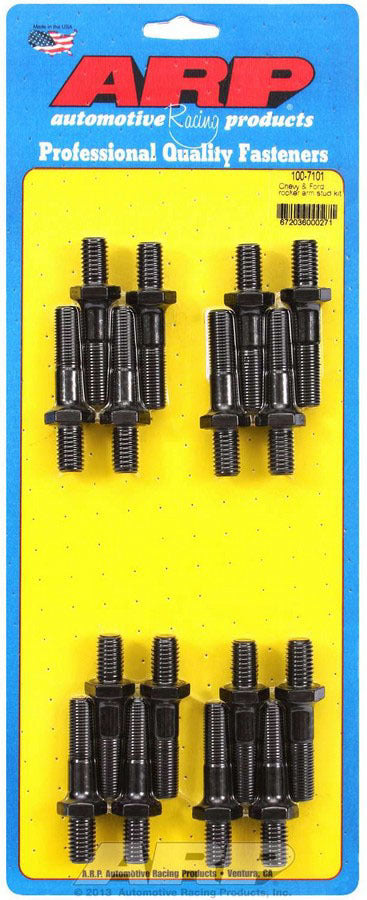Auto Racing Products Rocker Arm Fastener Kits Chevy/Ford Rocker Arm Stud Kit (16) 100-7101