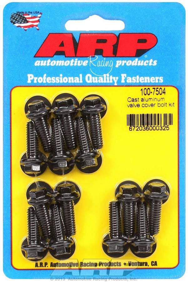 Auto Racing Products Engine Component Valve Cover Bolt Kit - 1/4-20 6pt. (14) 100-7504