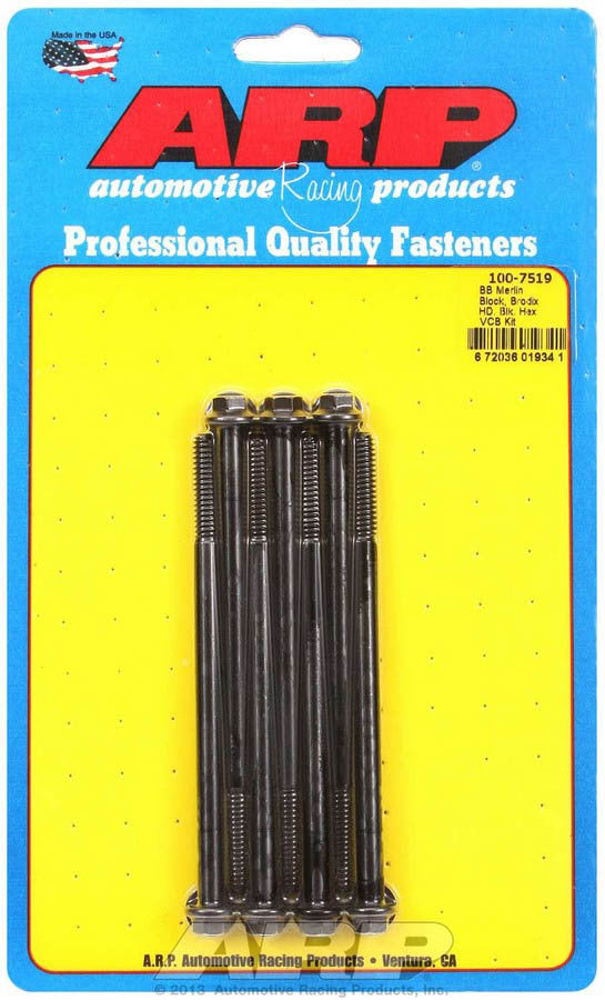 Auto Racing Products Engine Component BBC Valve Cover Bolt Kit - 1/4-20 6pt. (7) 100-7519