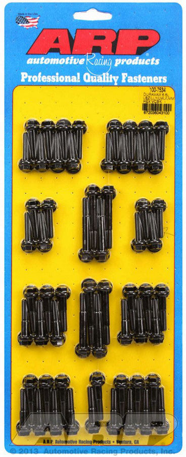 Auto Racing Products Engine Component Valve Cover Bolt Kit 6pt - Duramax 6.6L 100-7534