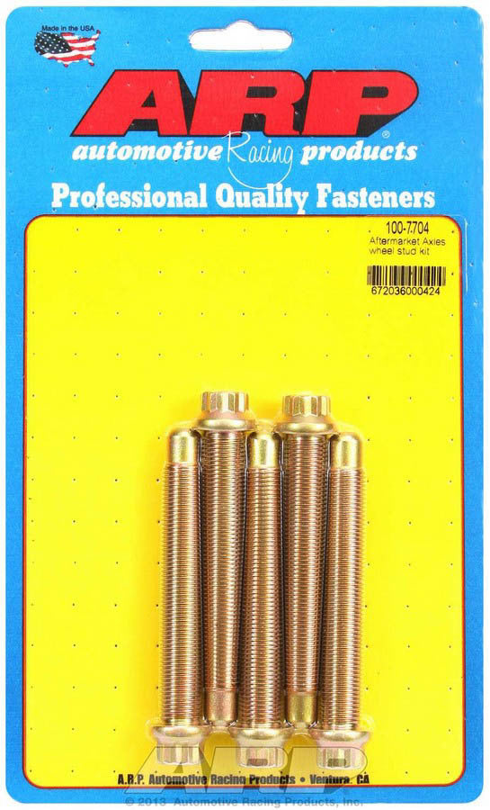 Auto Racing Products Wheel Accessory Wheel Stud Kit - 1/2-20 3.470 (5pk) 100-7704