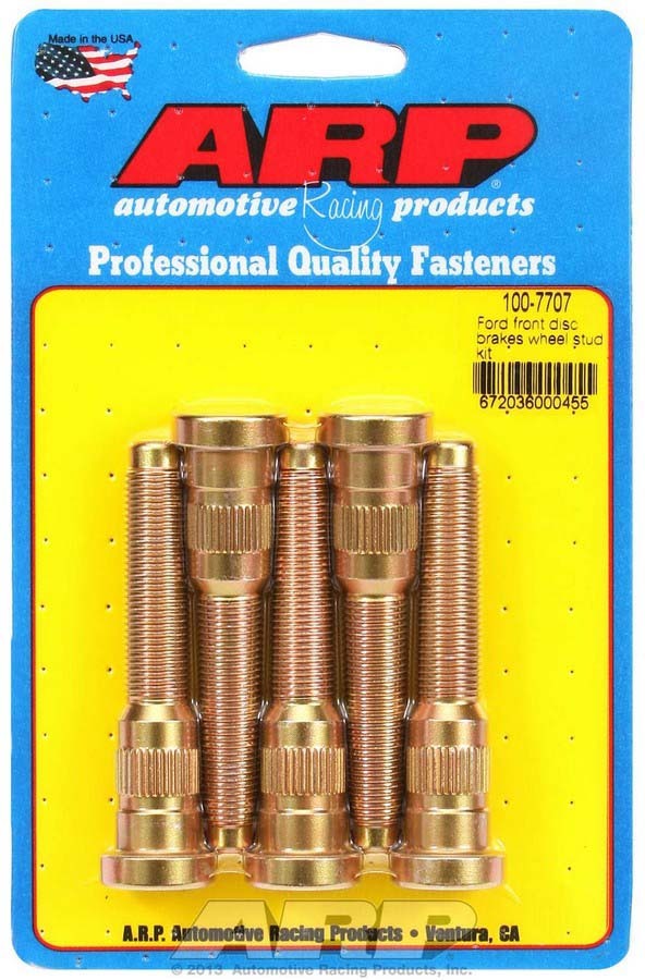 Auto Racing Products Wheel Accessory Wheel Stud Kit - 1/2-20 3.050/.618 Knurl (5) 100-7707