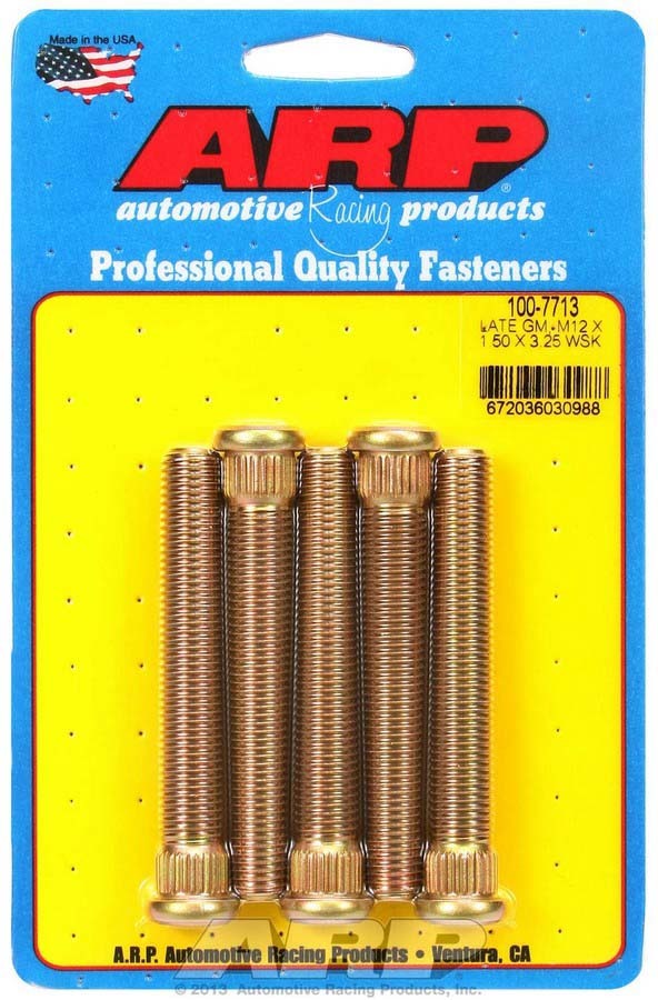 Auto Racing Products Wheel Accessory Wheel Stud Kit - M12x1.5 3.250/.509 Knurl 100-7713