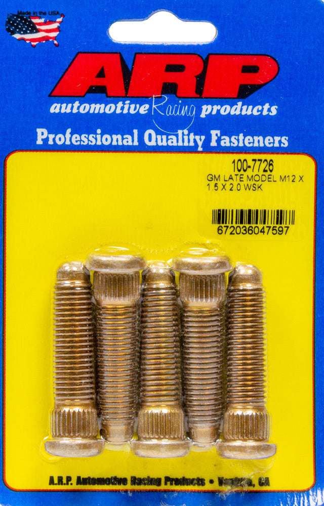 Auto Racing Products Wheel Accessory Wheel Stud Kit 12mm x 1.5 x 2.0 (5pk) 100-7726