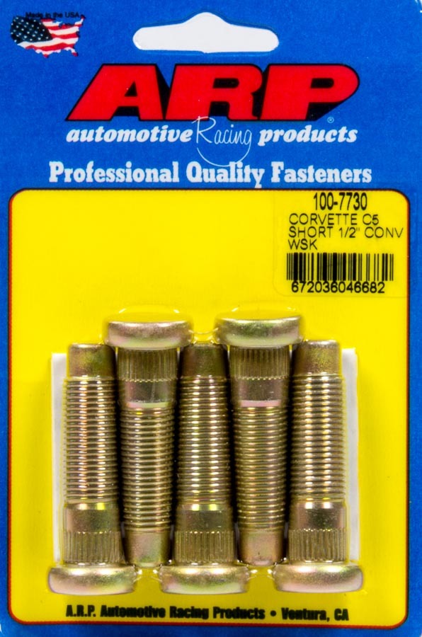 Auto Racing Products Wheel Accessory Wheel Stud Kit 5pk C5 Corvette 1/2-20 Conv. 100-7730
