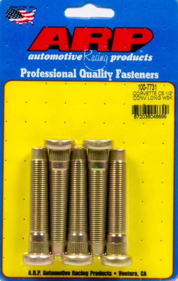 Auto Racing Products Wheel Accessory Wheel Stud Kit 5pk C5 Corvette 1/2-20 Conv. 100-7731