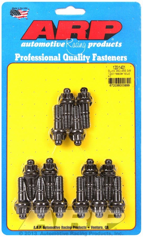 Auto Racing Products Exhaust Header Header Stud Kit - 12pt. Buick V8 120-1401