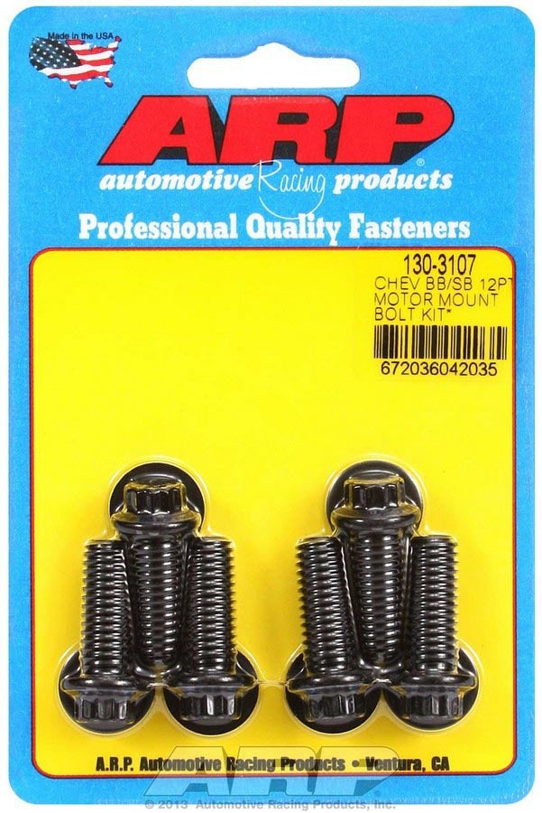Auto Racing Products Engine Component Motor Mount Bolt Kit 12pt. Chevy 130-3107