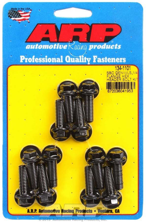 Auto Racing Products Exhaust Header Header Bolt Kit - 6pt. GM LS 134-1101