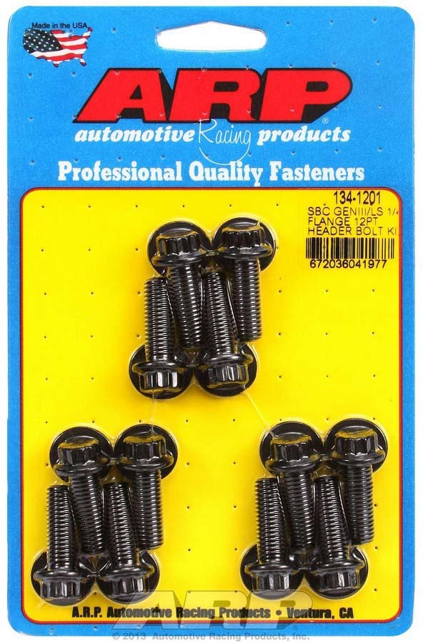 Auto Racing Products Exhaust Header Header Bolt Kit - 12pt. GM LS 134-1201