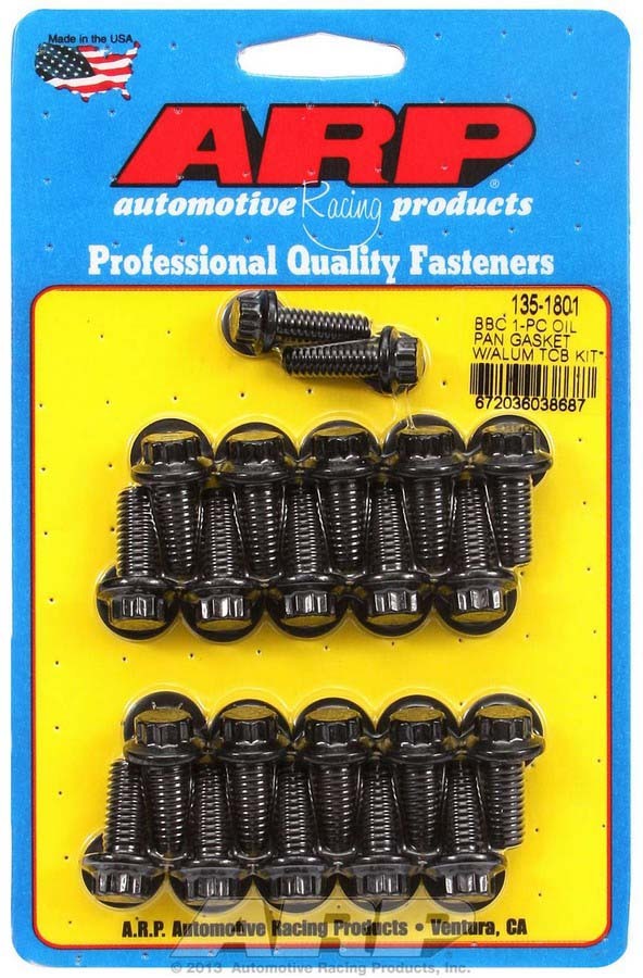 Auto Racing Products Engine Component BBC Oil Pan Bolt Kit - 12pt. 135-1801