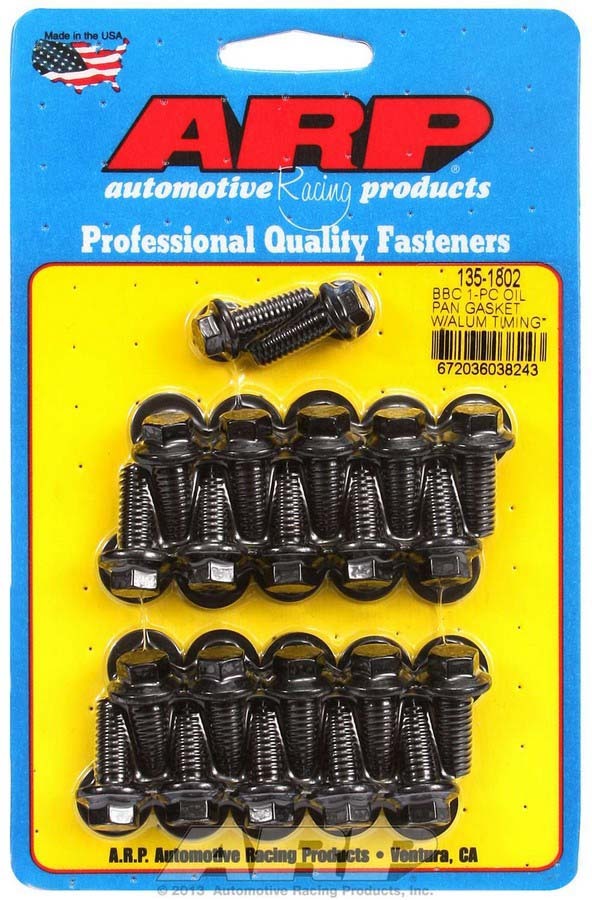 Auto Racing Products Engine Component BBC Oil Pan Bolt Kit - 6pt. 135-1802