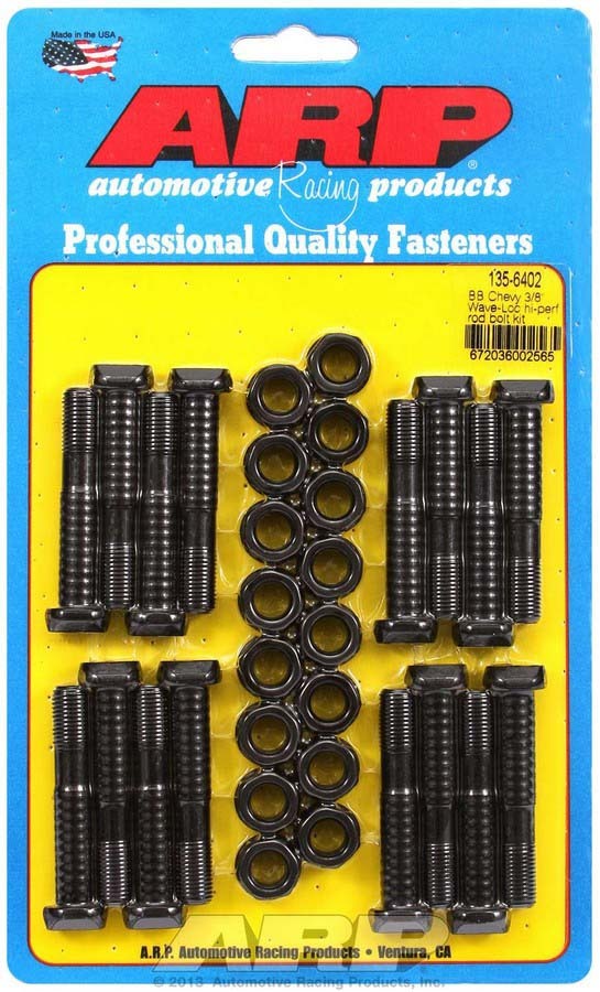 Auto Racing Products Automotive Hardware BBC Rod Bolt Kit - Fits 396-427 w/3/8 135-6402
