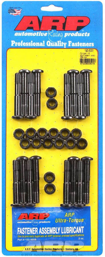 Auto Racing Products Automotive Hardware Pontiac Rod Bolt Kit - Fits 326-455 190-6001