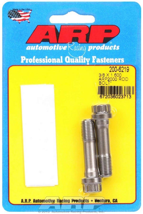 Auto Racing Products Automotive Hardware Replacement Rod Bolt Kit 3/8 (2) 200-6219