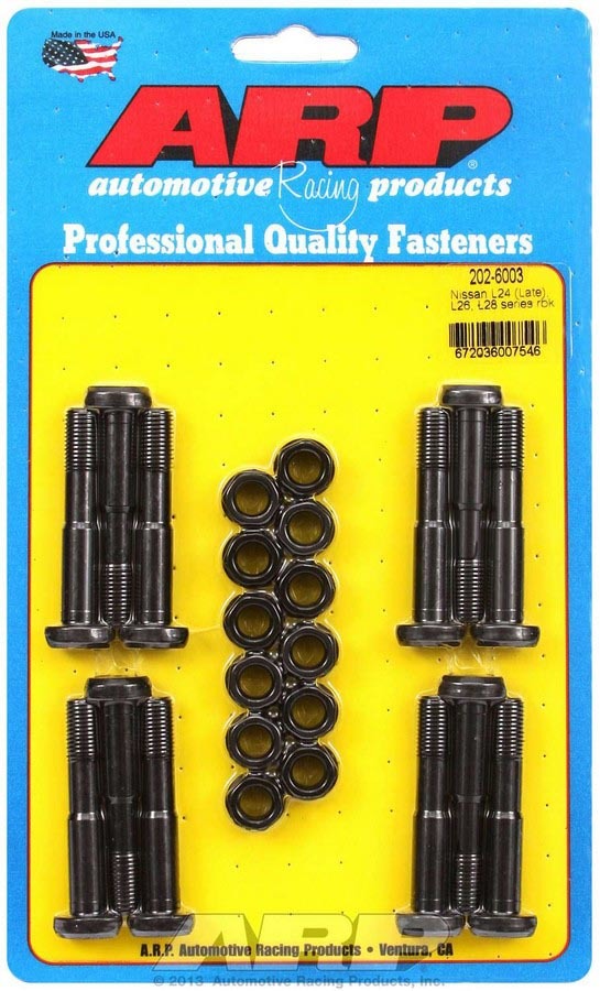 Auto Racing Products Automotive Hardware Nissan Rod Bolt Kit - Fits L24/L26/L28 Series 202-6003