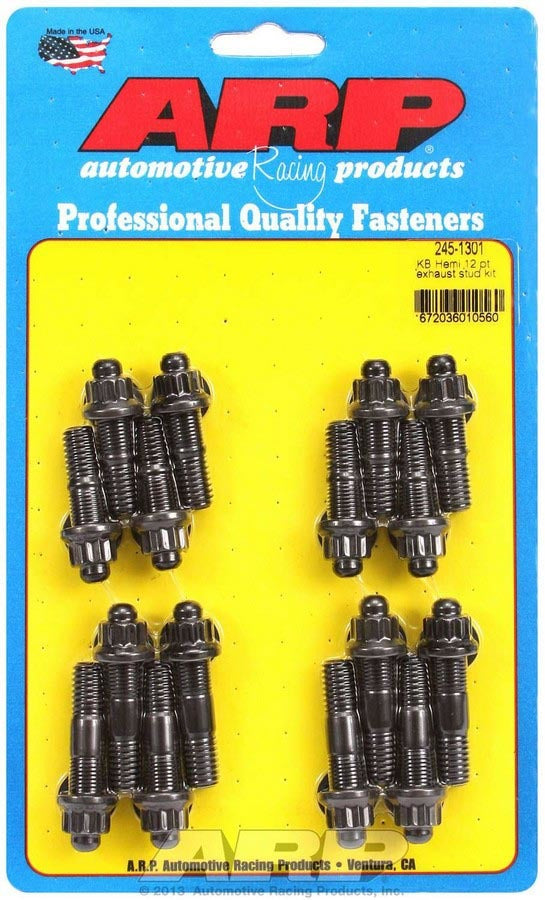 Auto Racing Products Exhaust Header Exhaust Stud Kit - 12pt. KB Hemi 245-1301