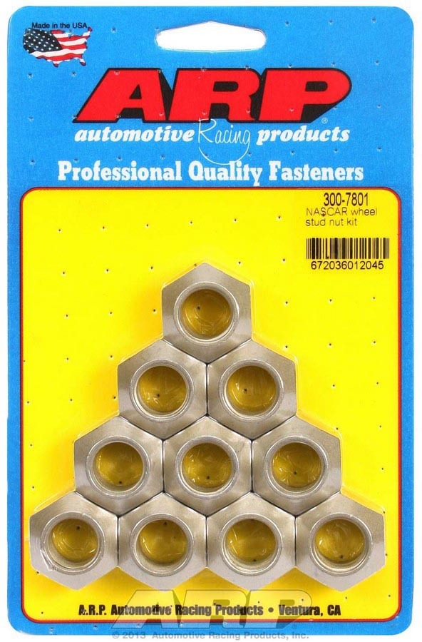 Auto Racing Products Wheel Accessory Nascar Wheel Stud Nut Kit (10) 300-7801