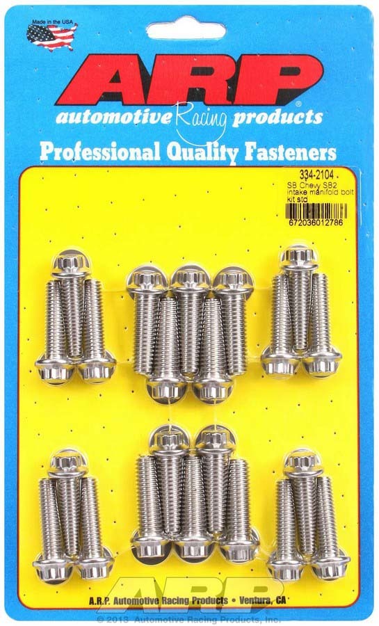 Auto Racing Products Engine Component SBC SB2 Intake Manifold Bolt Kit 334-2104