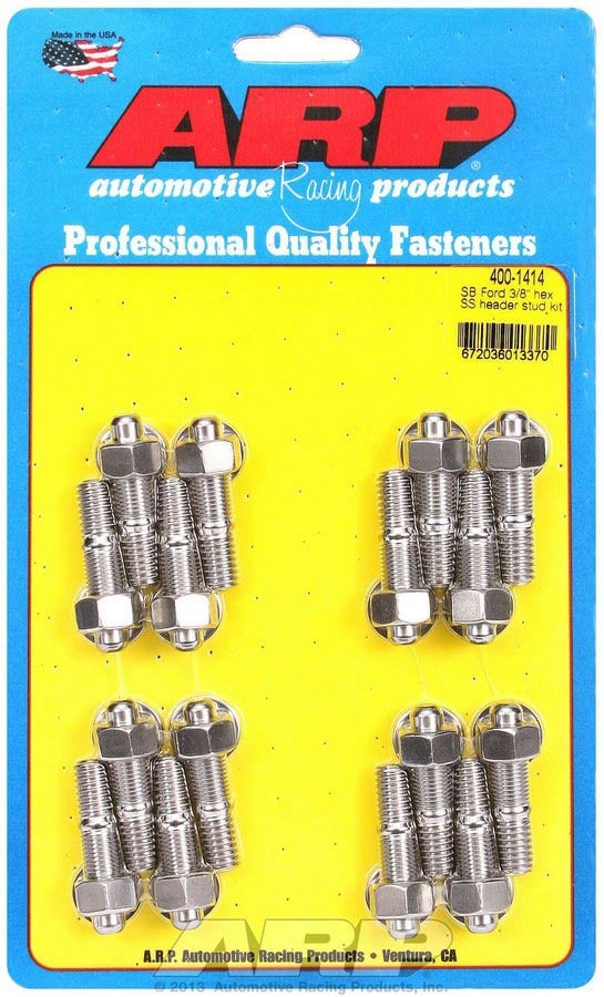 Auto Racing Products Exhaust Header S/S Header Stud Kit - 3/8in x 1.670in OAL (16) 400-1414